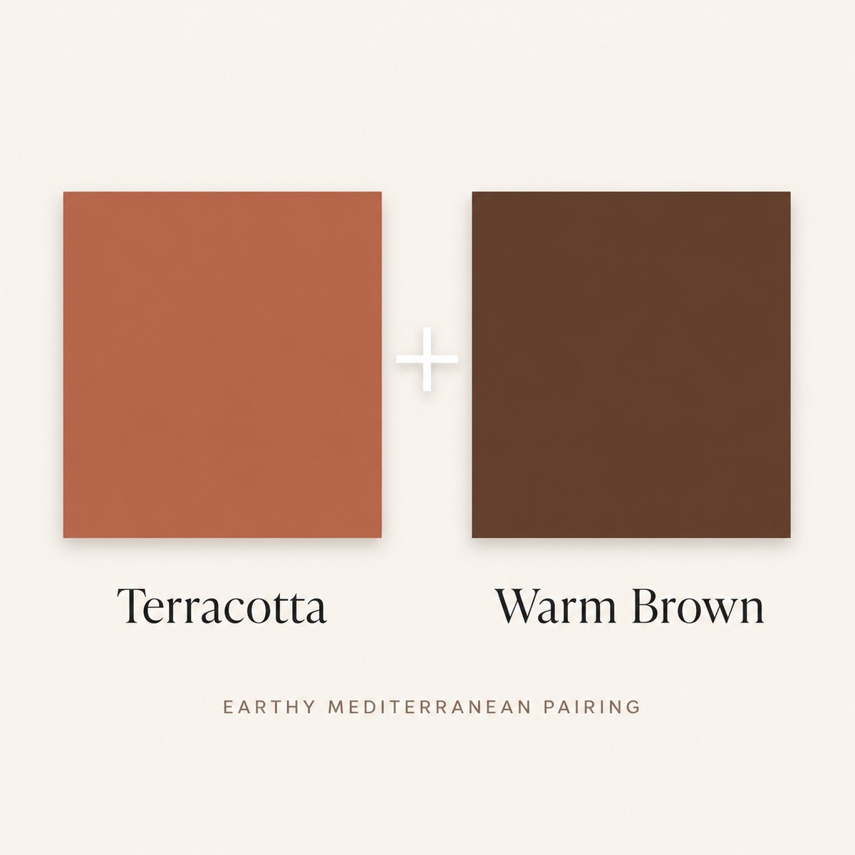 Terracotta and Warm Brown outdoor furniture color pairing
