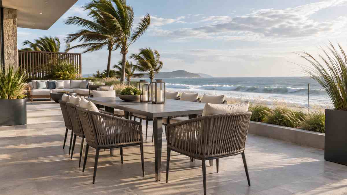 Weather Resistant Outdoor Furniture for Sun, Rain and Wind: Which Materials Perform Best? 4 Weather resistant outdoor furniture design for windy outdoor areas