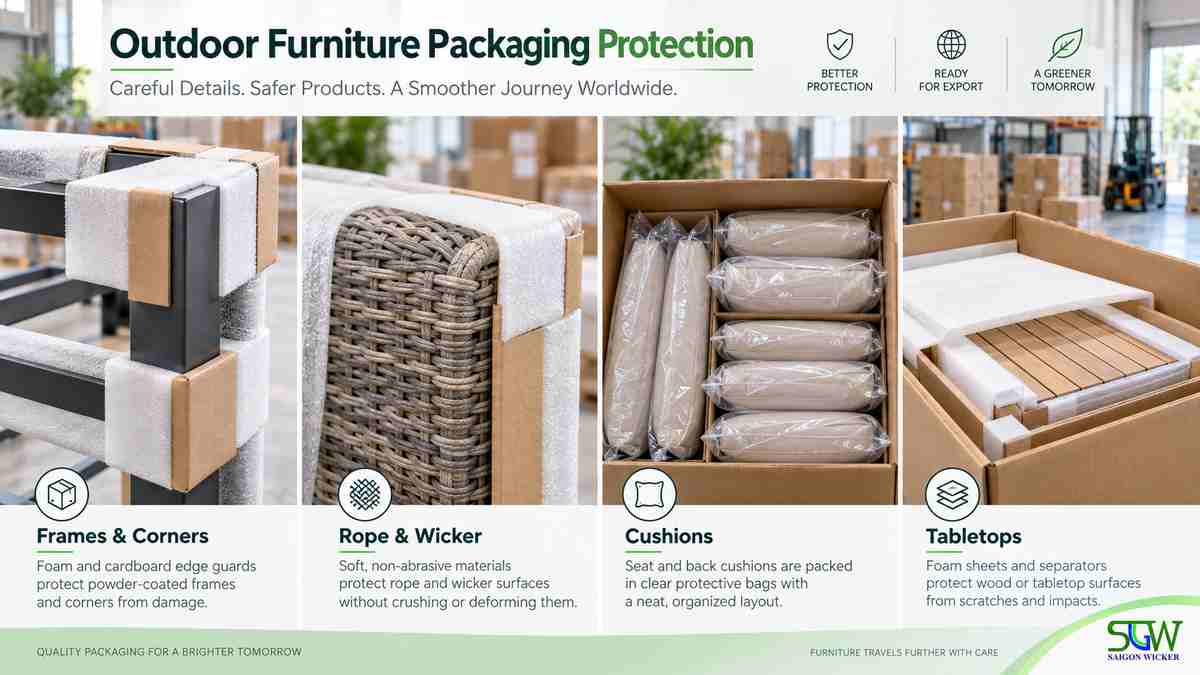 Outdoor furniture MOQ planning with export packaging requirements