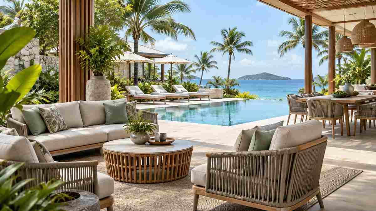 Resort outdoor furniture guide for different hospitality areas