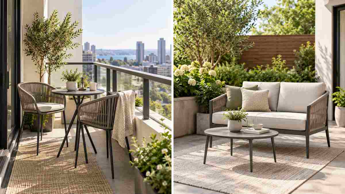 Small-Space Outdoor Furniture: What Works Best for Balconies and Compact Patios? 2 Small space outdoor furniture for a balcony and compact patio