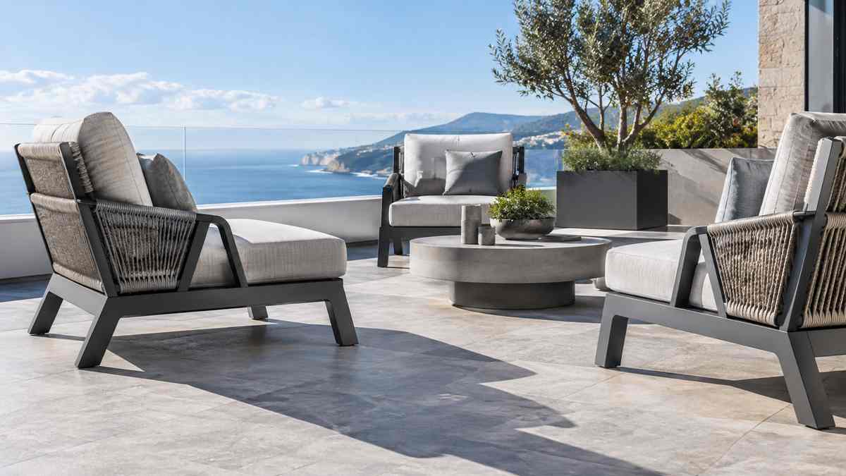 Outdoor Furniture for High-Wind Areas: Weight, Stability and Design Features That Matter 2 Outdoor furniture for windy areas with low profile and wide stable base